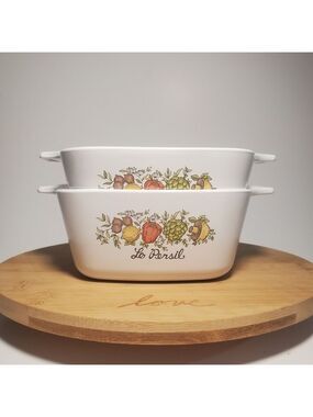 VINTAGE a Pair CorningWare Petite Casserole Dish, Spice of Life "Le Persil"